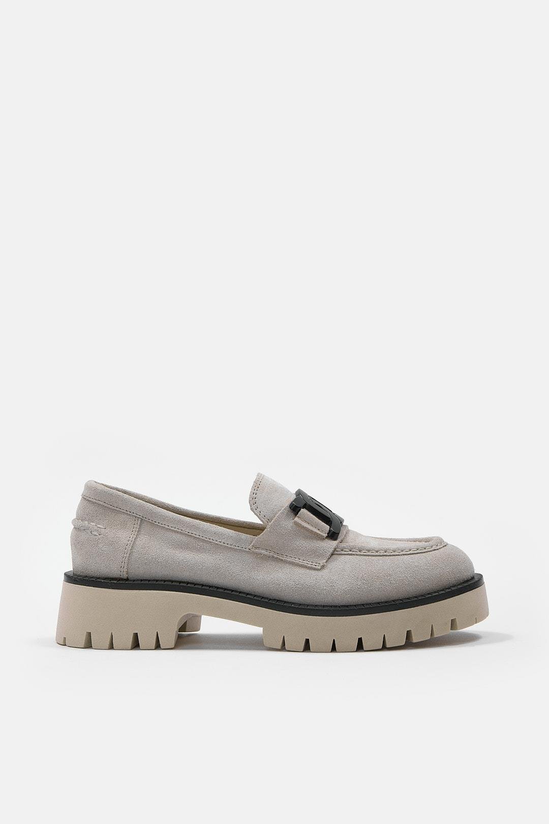 Dorina Women's Beige Suede Loafers