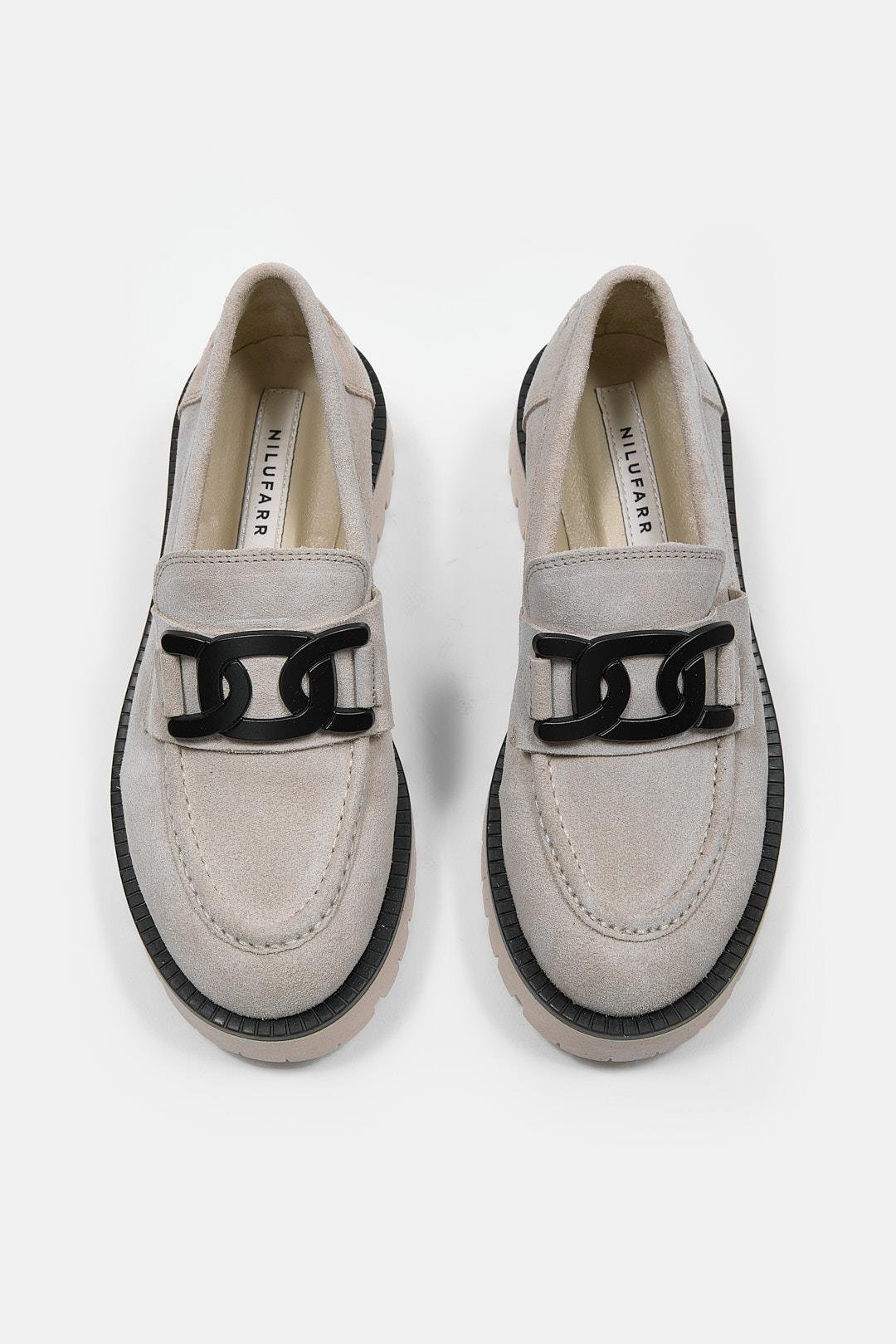 Dorina Women's Beige Suede Loafers
