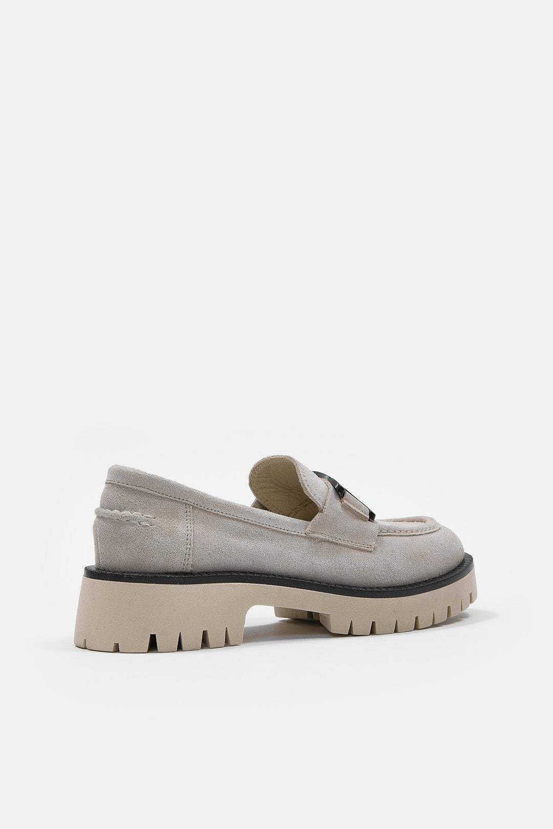 Dorina Women's Beige Suede Loafers