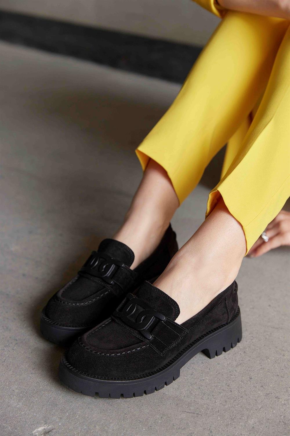 Дорина Женские Чёрны Замшевые Лоферы