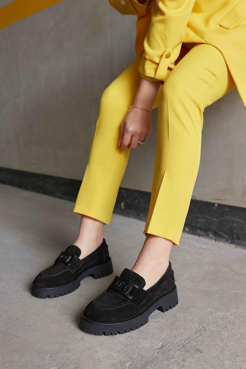 Дорина Женские Чёрны Замшевые Лоферы