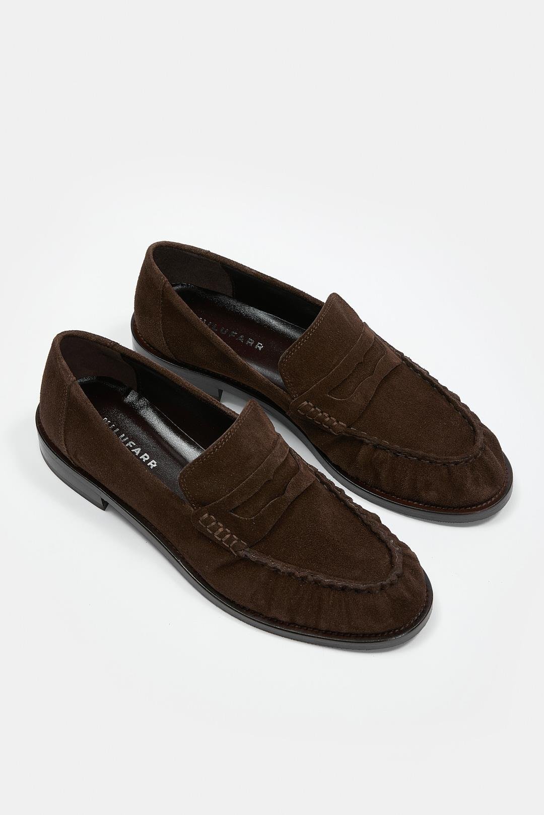 Elwira Acı Kahve Süet Hakiki Deri Kadın Loafer