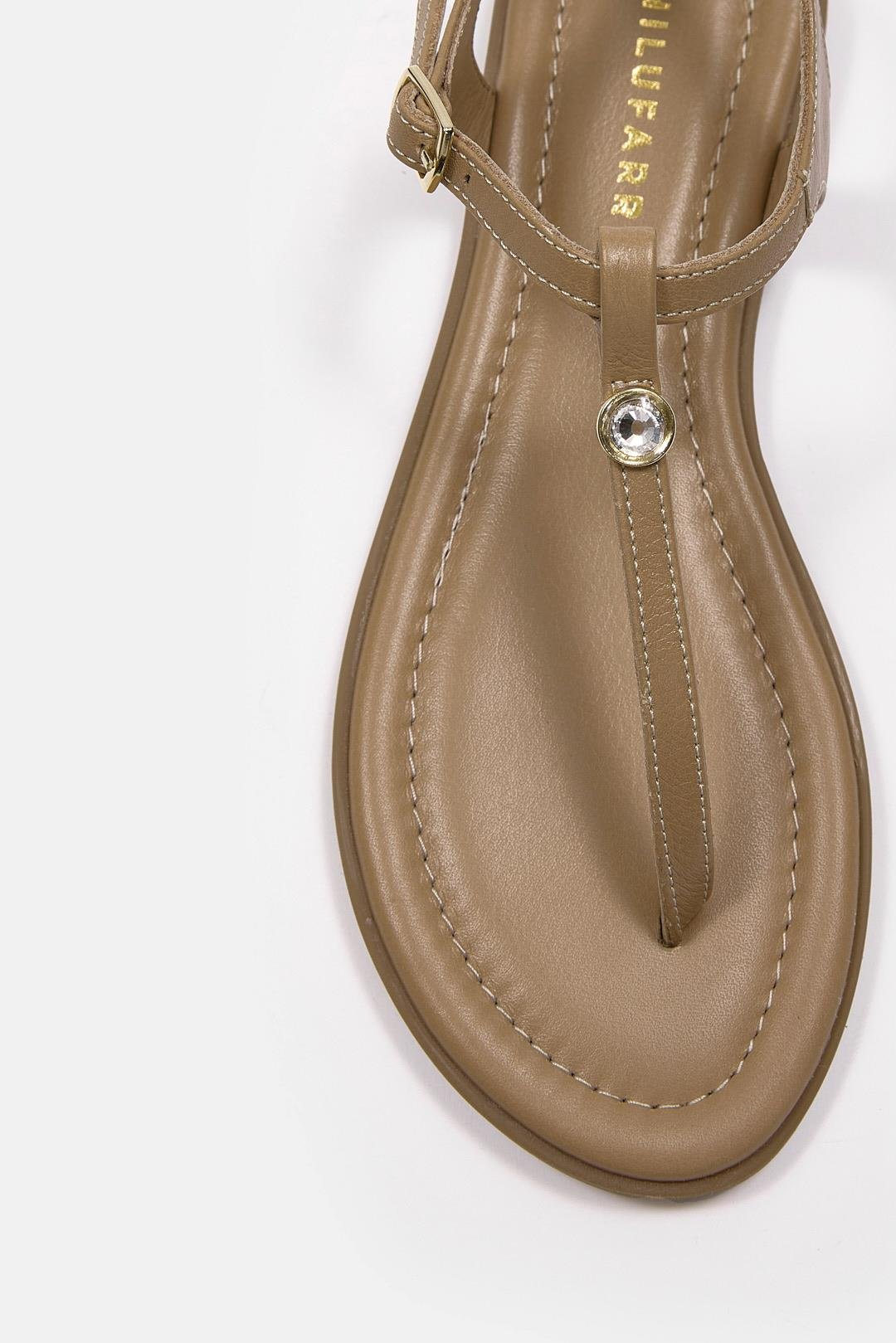 Enci Nude Hakiki Deri Parmak Arası Kadın Sandalet