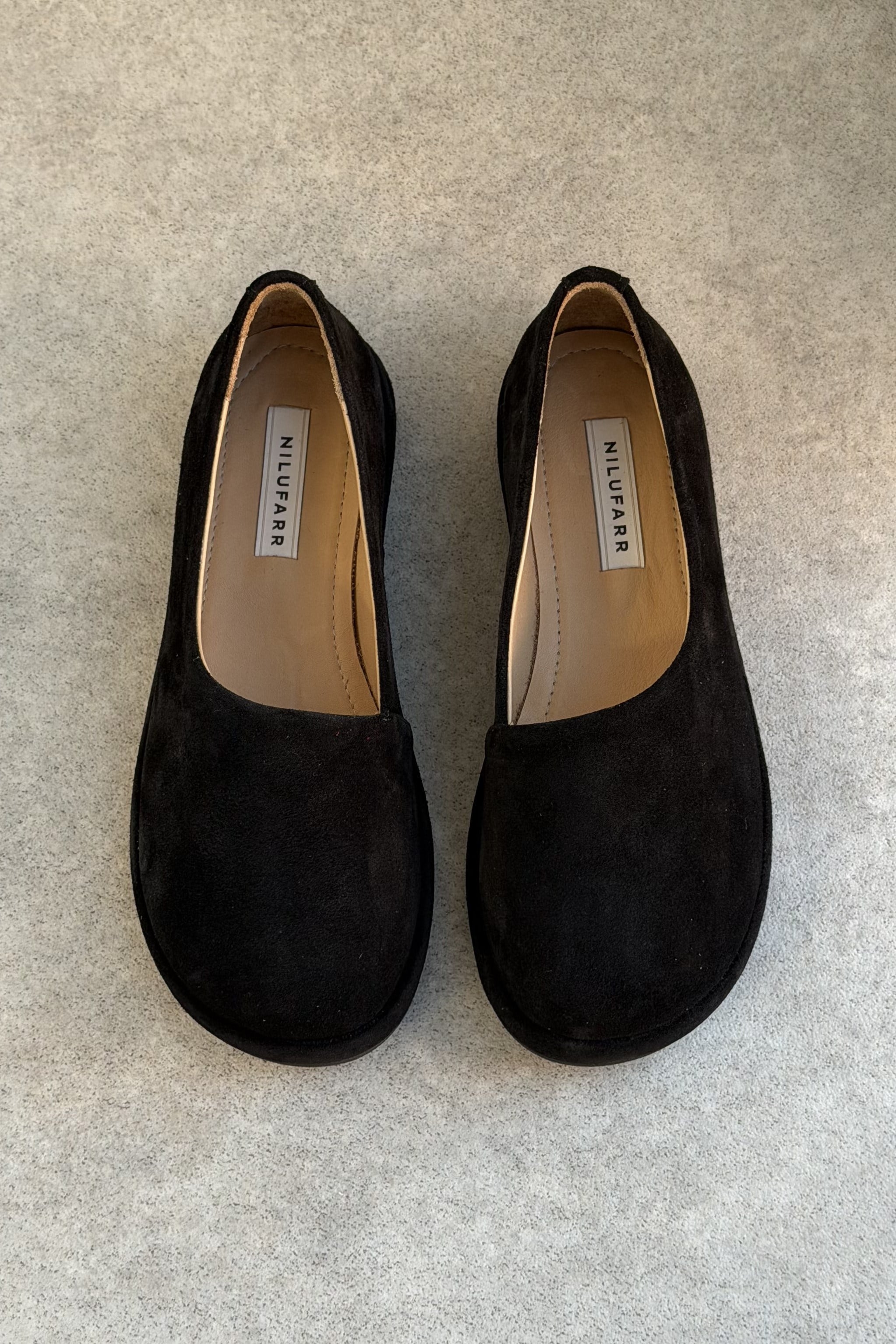Femme Siyah Süet Hakiki Deri Kadın Loafer Ayakkabı