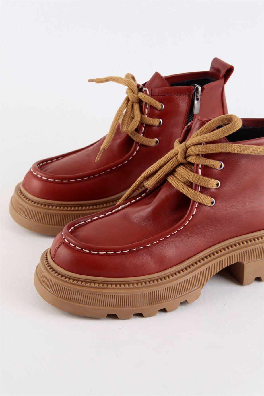 Gabriela Women's Burgundy Leather Boots