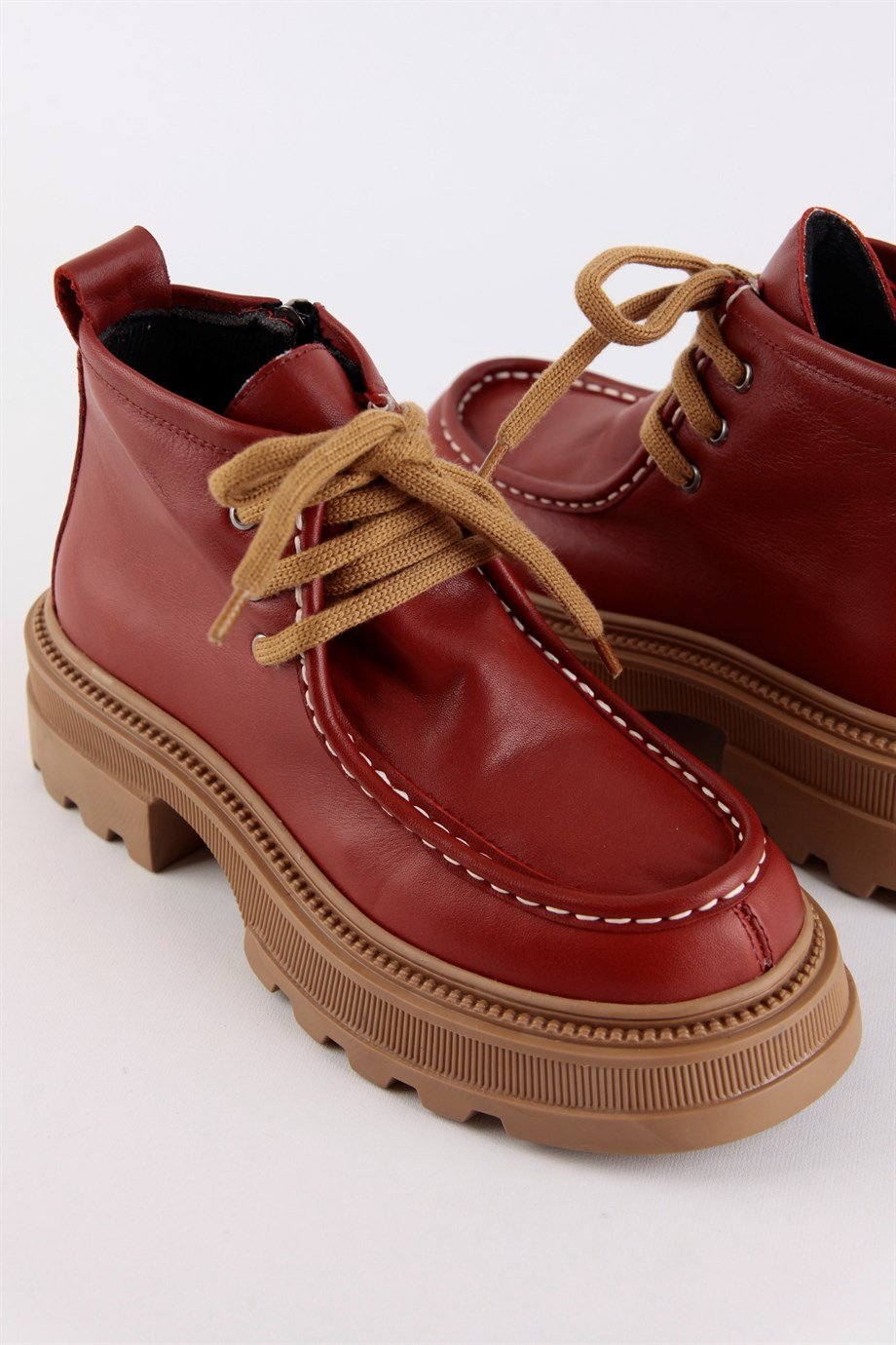 Gabriela Women's Burgundy Leather Boots