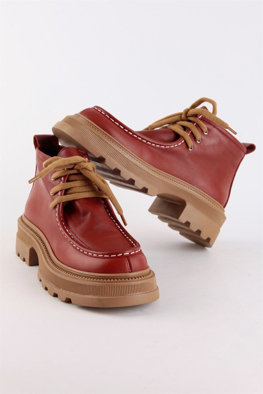 Gabriela Women's Burgundy Leather Boots