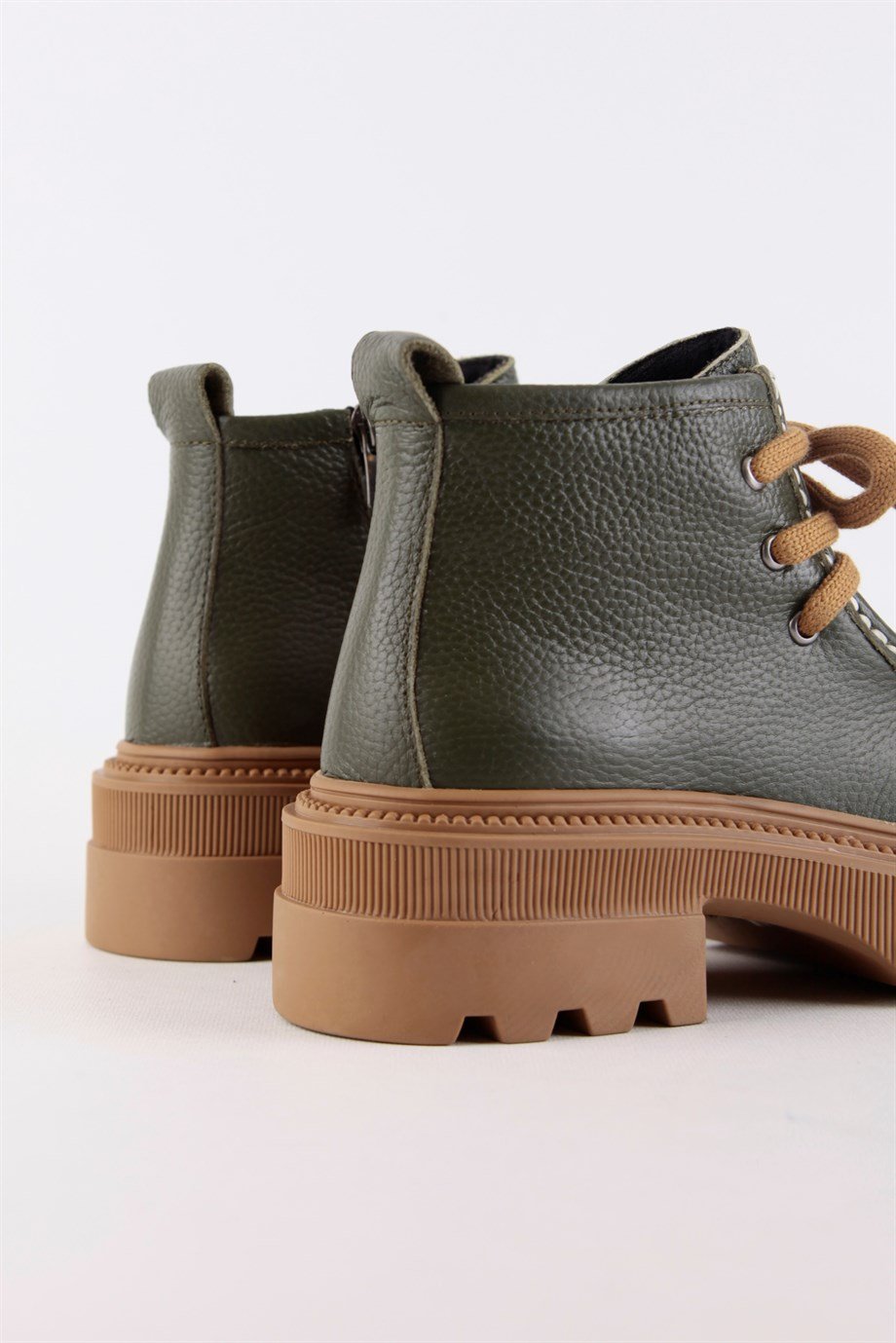 Gabriela Women's Dark Green Leather Boots