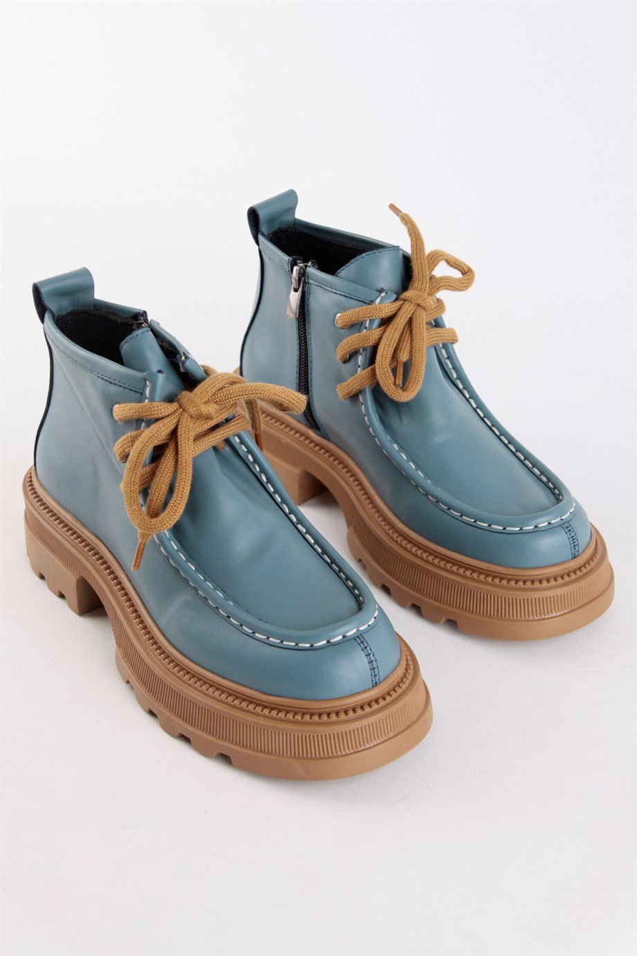 Gabriela Women's Blue Leather Boots