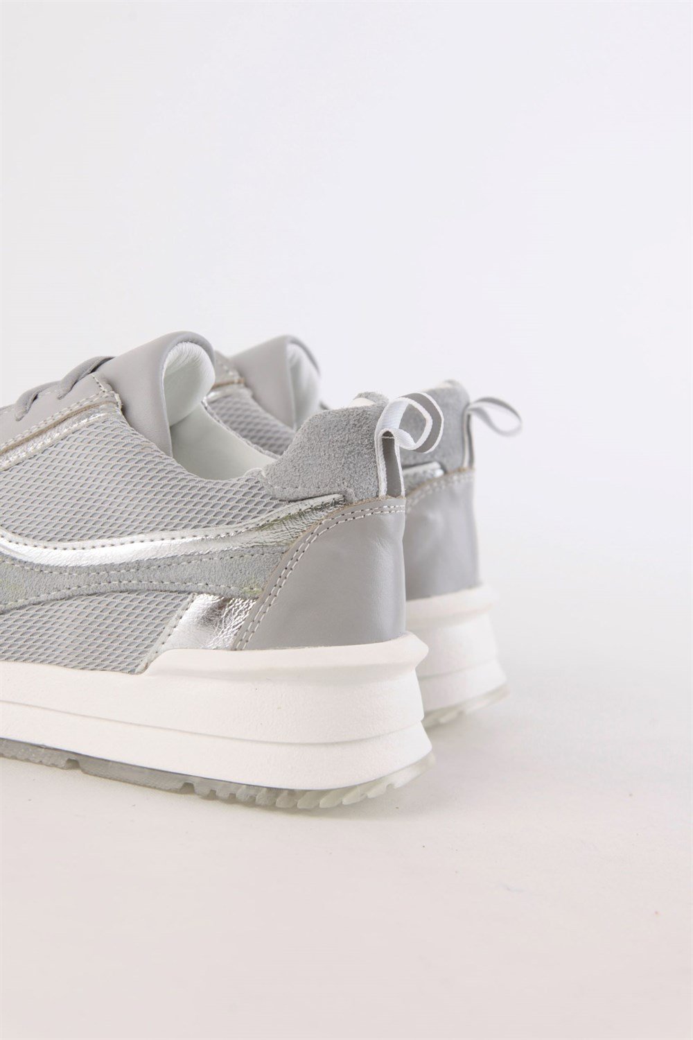 Galina Gri Hakiki Deri Kadın Sneaker