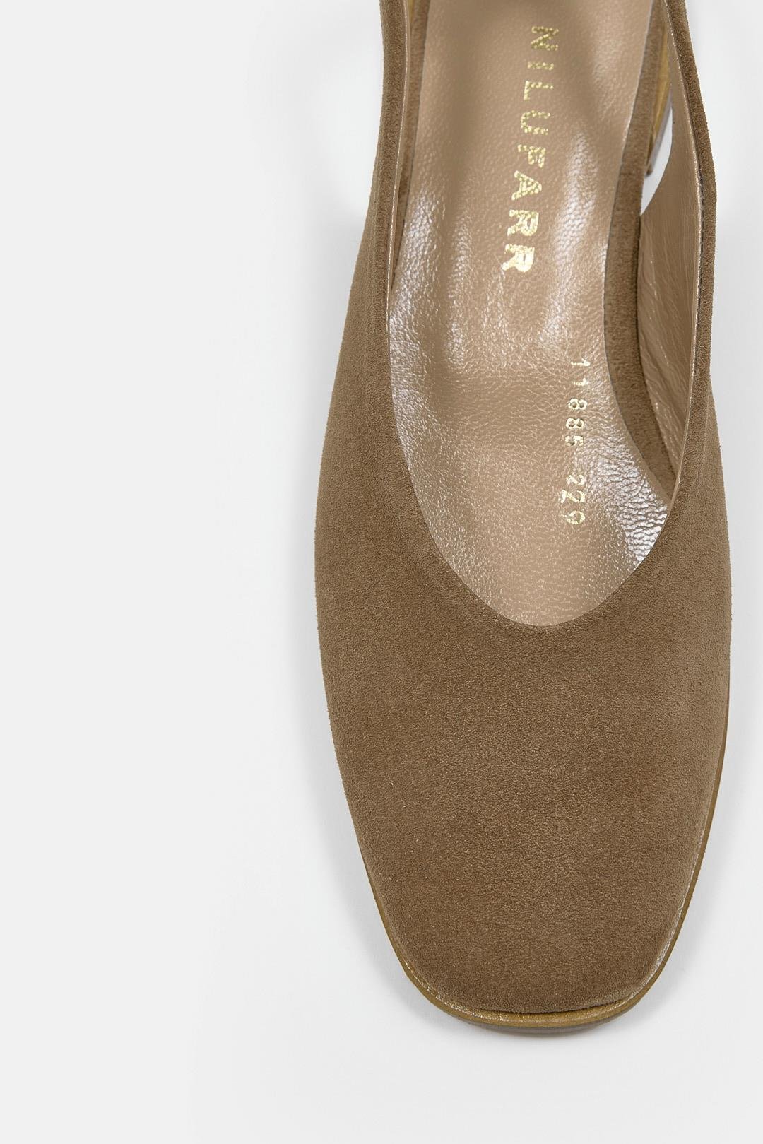 Geise Taba Süet Hakiki Deri Arkası Açık Kadın Babet