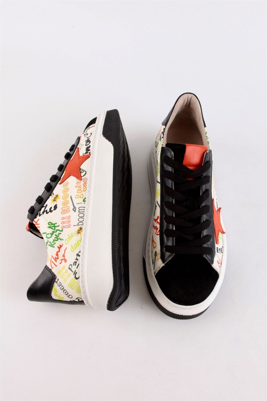 Goose Siyah Hakiki Süet Kadın Sneaker