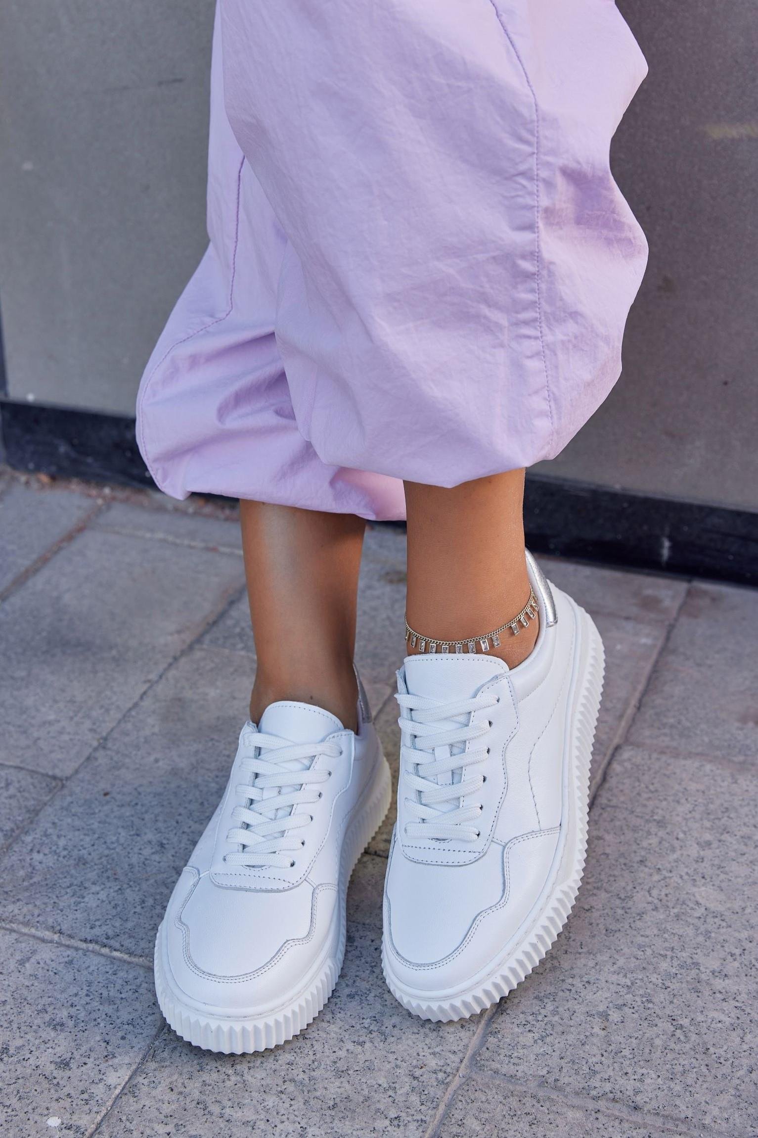 Ibiza Beyaz Hakiki Deri Kadın Sneaker