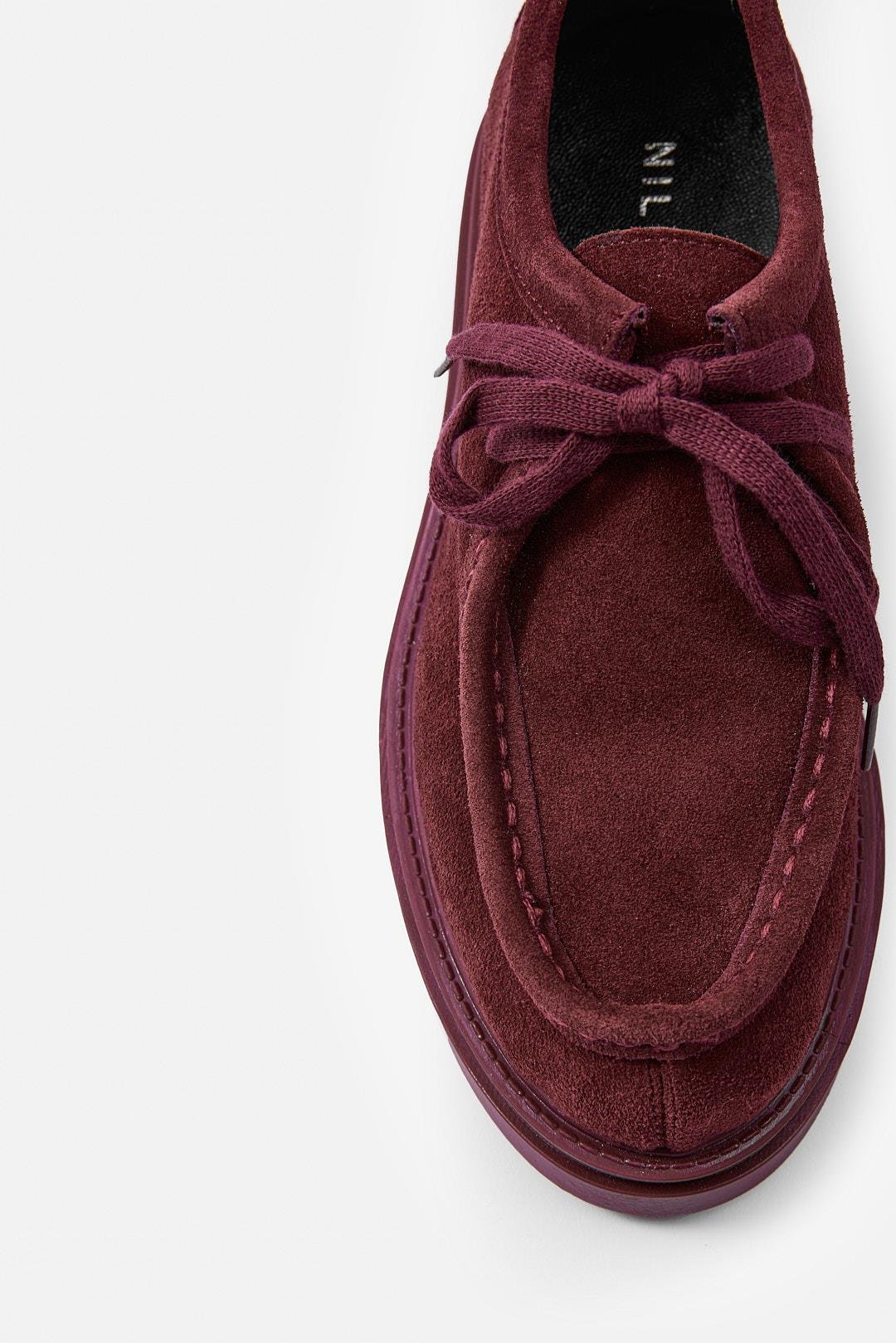 Isabella Burgundy Genuine Suede Women's Loafer 