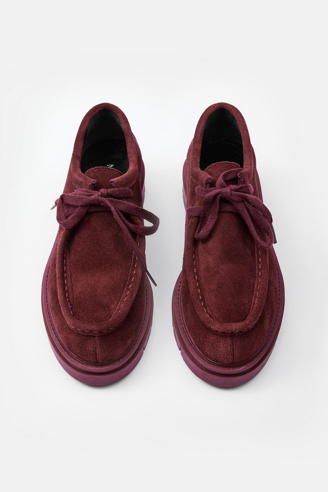 Isabella Burgundy Genuine Suede Women's Loafer 