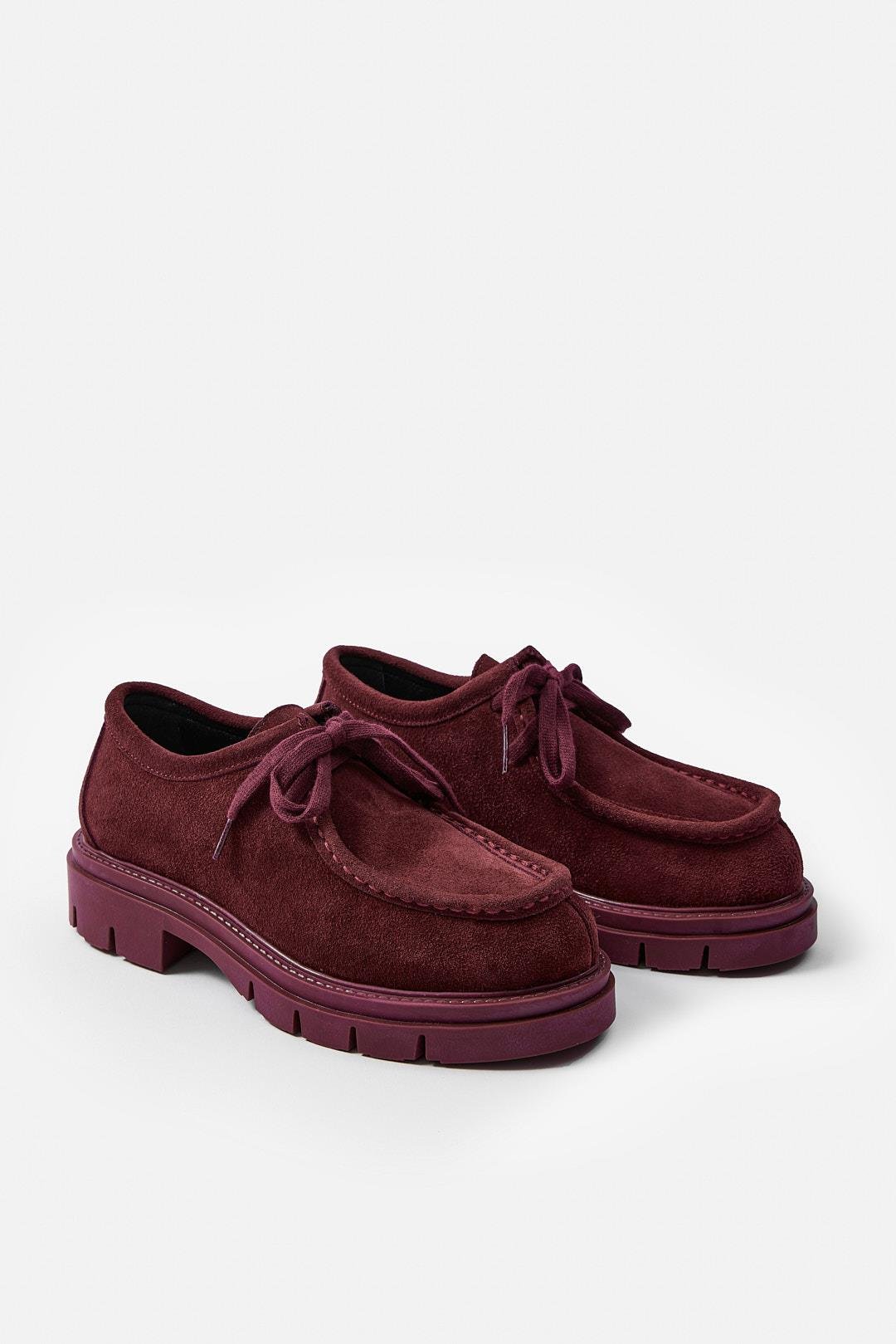 Isabella Burgundy Genuine Suede Women's Loafer 