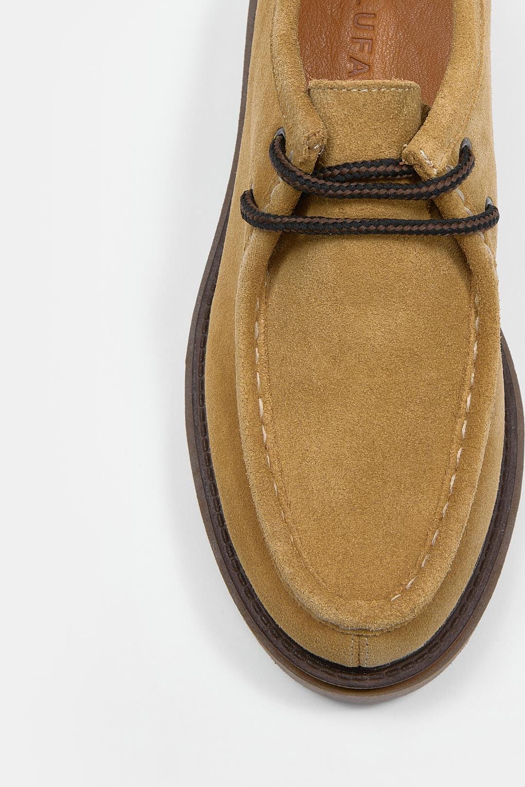 Isabella Camel Hakiki Süet Kadın Loafer Ayakkabı