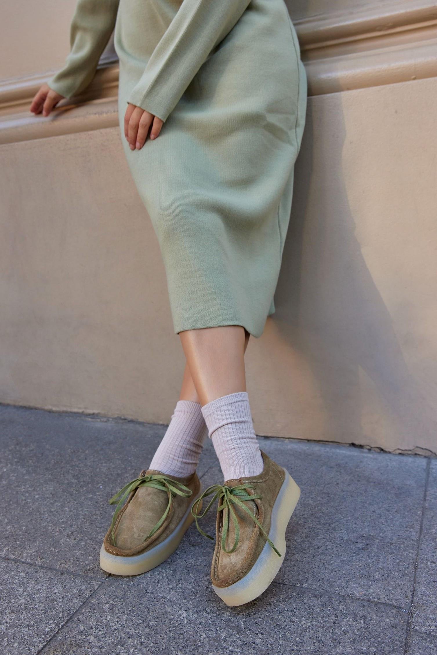 James Haki Hakiki Deri Bağcıklı Kadın Ayakkabı