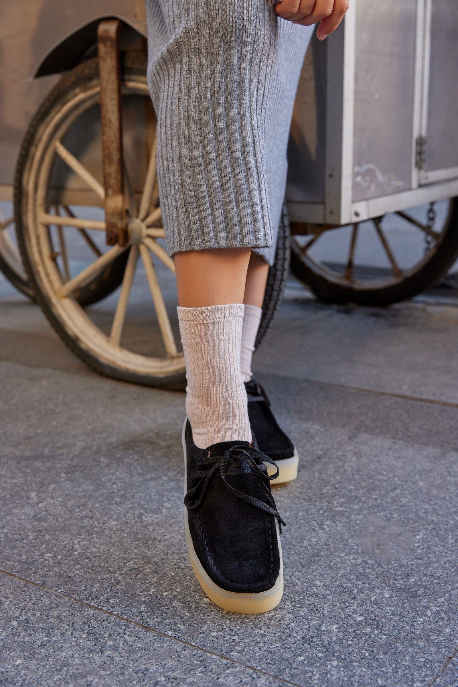 James Siyah Hakiki Deri Bağcıklı Kadın Ayakkabı