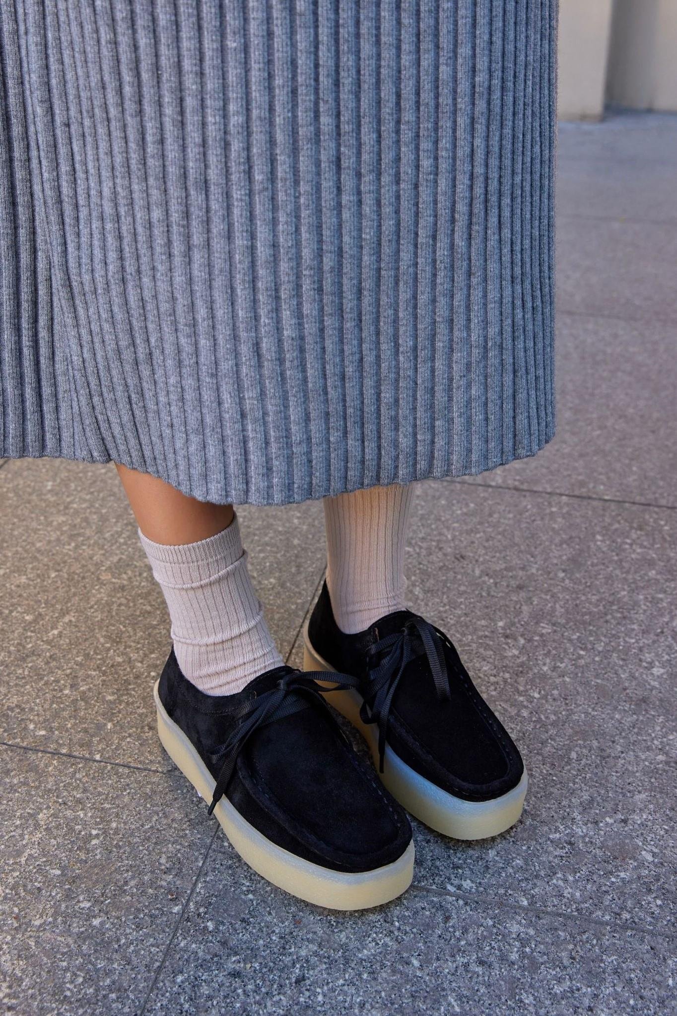 James Siyah Hakiki Deri Bağcıklı Kadın Ayakkabı