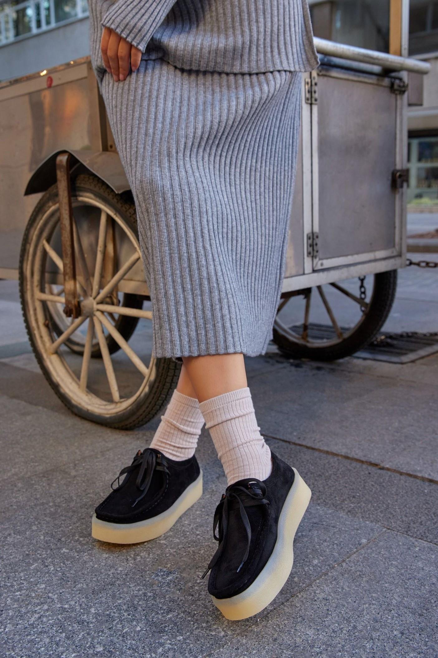 James Siyah Hakiki Deri Bağcıklı Kadın Ayakkabı