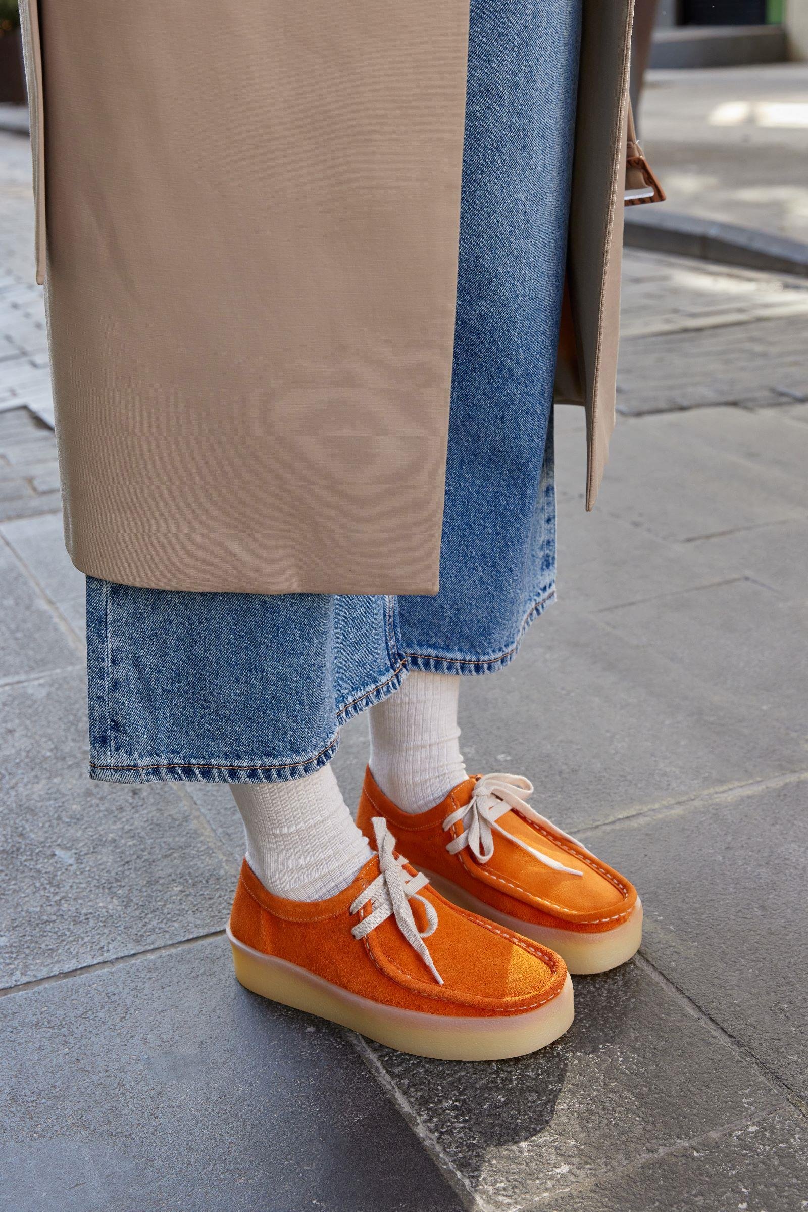 James Turuncu Hakiki Deri Bağcıklı Kadın Ayakkabı