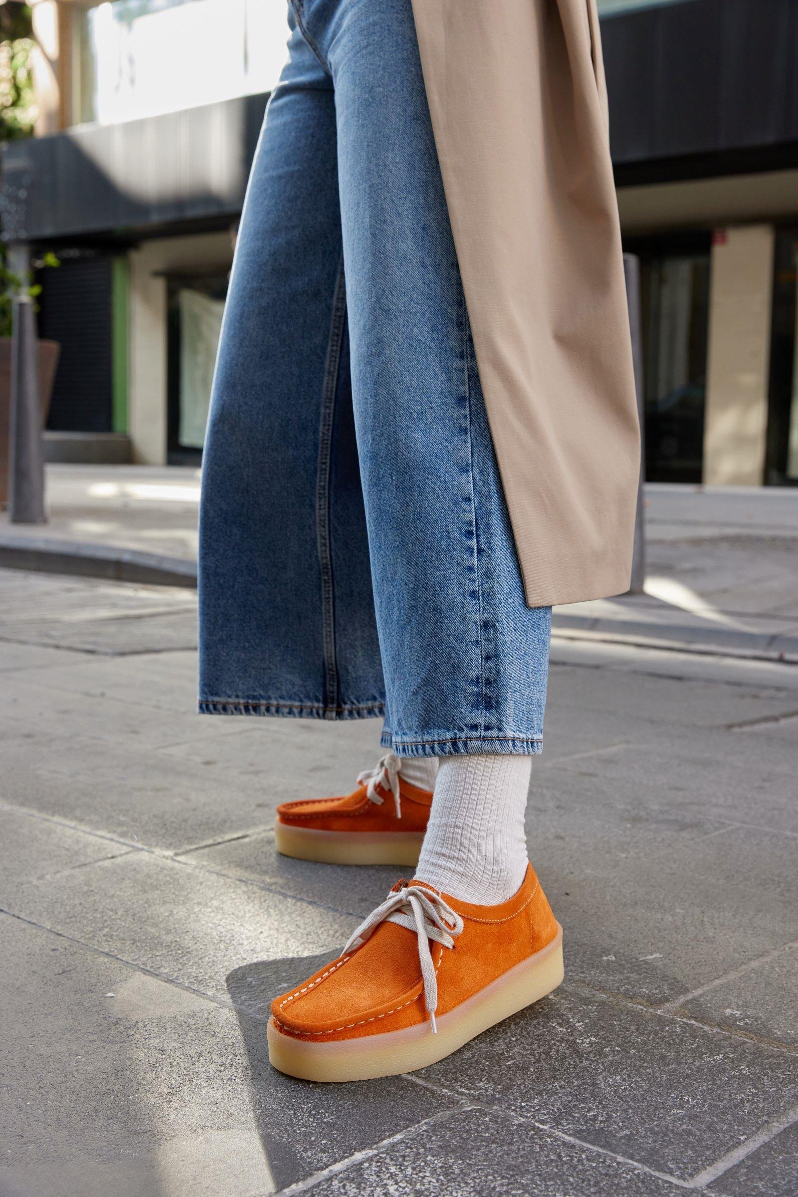 James Turuncu Hakiki Deri Bağcıklı Kadın Ayakkabı