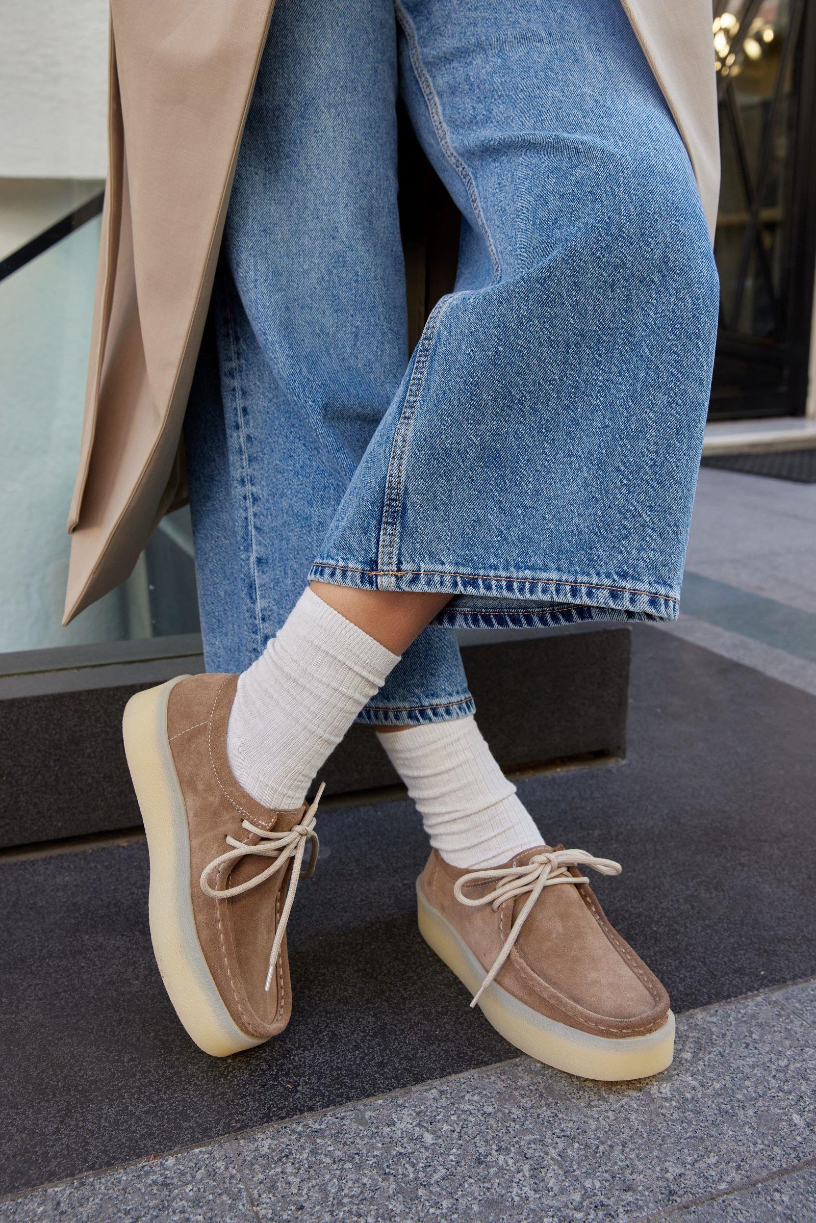 James Vizon Hakiki Deri Bağcıklı Kadın Ayakkabı