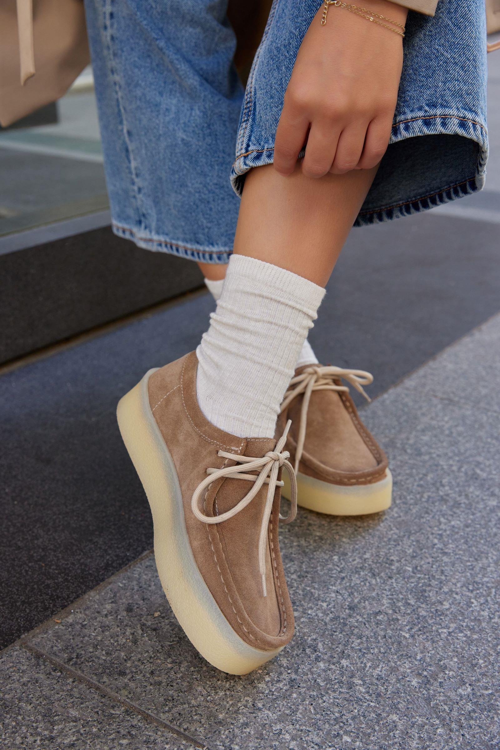 James Vizon Hakiki Deri Bağcıklı Kadın Ayakkabı