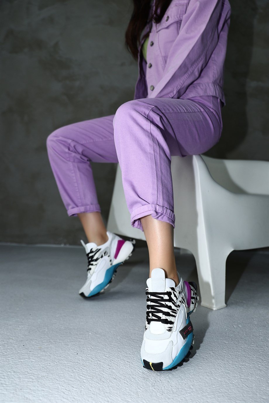 Janda Beyaz Hakiki Deri Kadın Sneakers