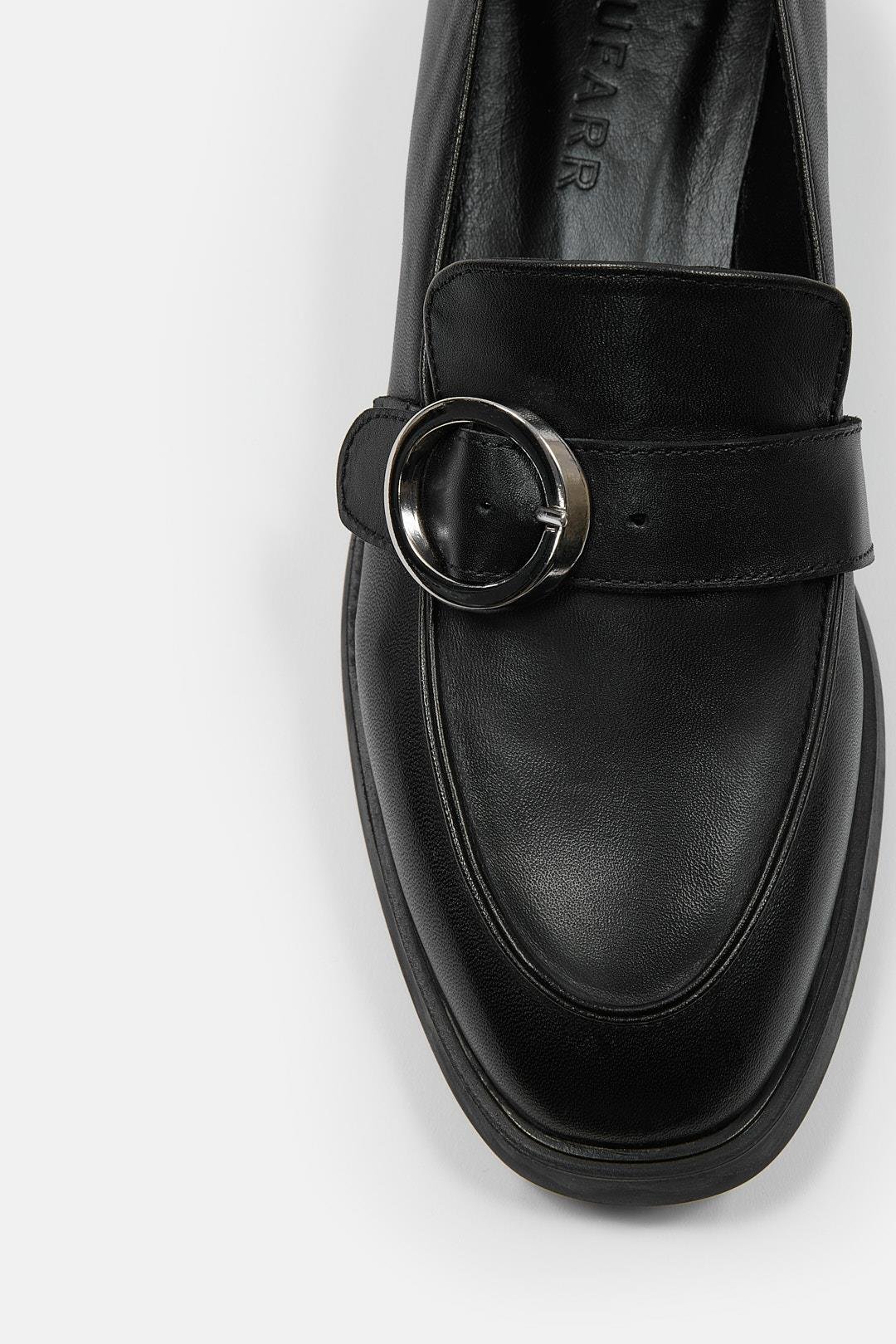 Joos Siyah Hakiki Deri Kadın Loafer