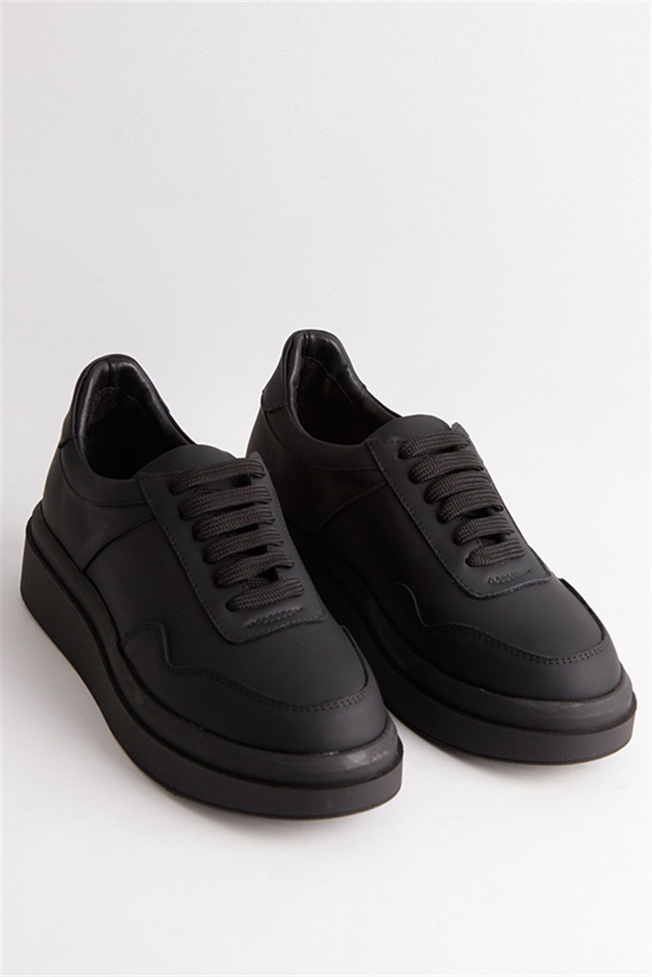 Jora Siyah Deri Kadın Sneaker