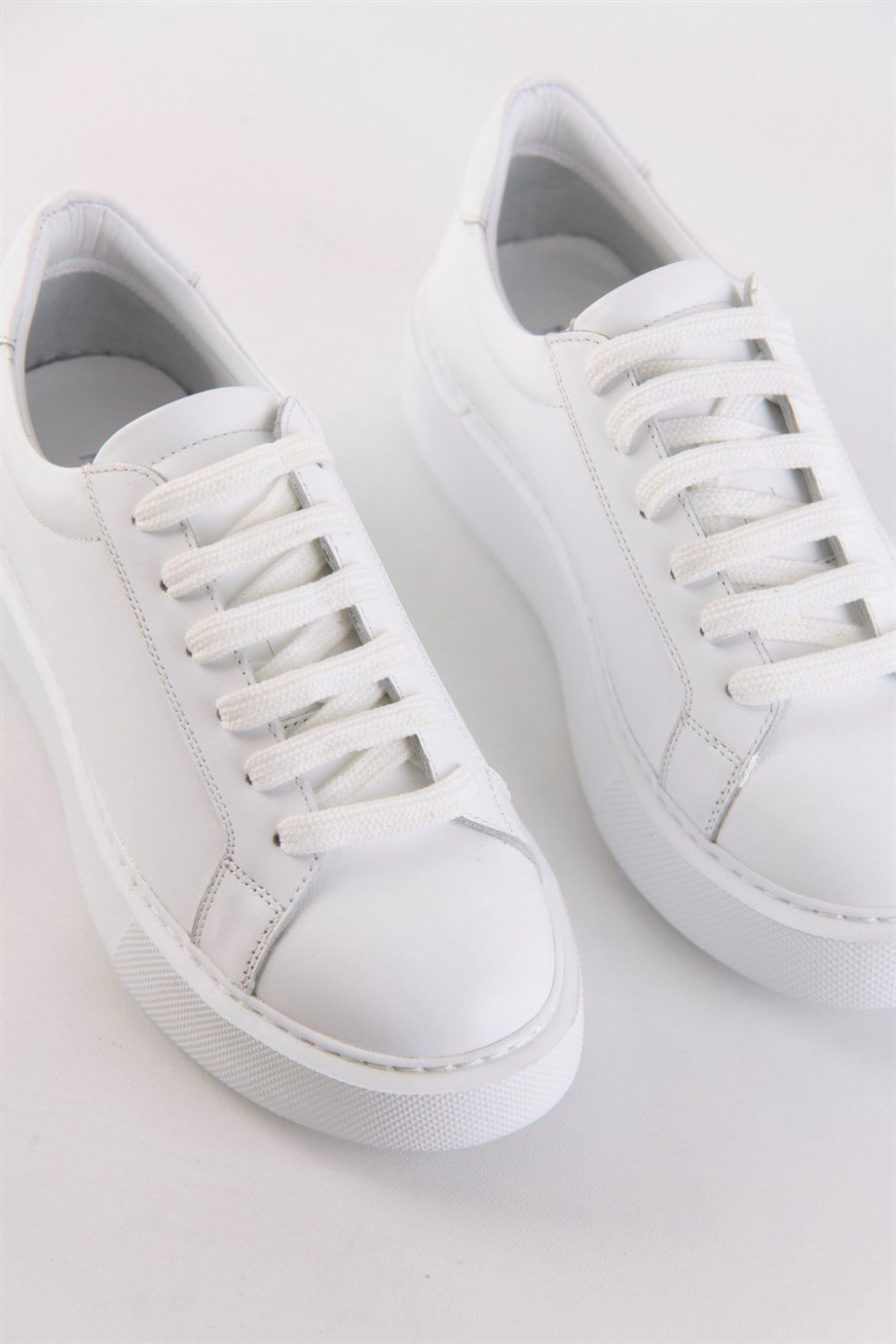 Julia Beyaz Hakiki Deri Kadın Sneaker