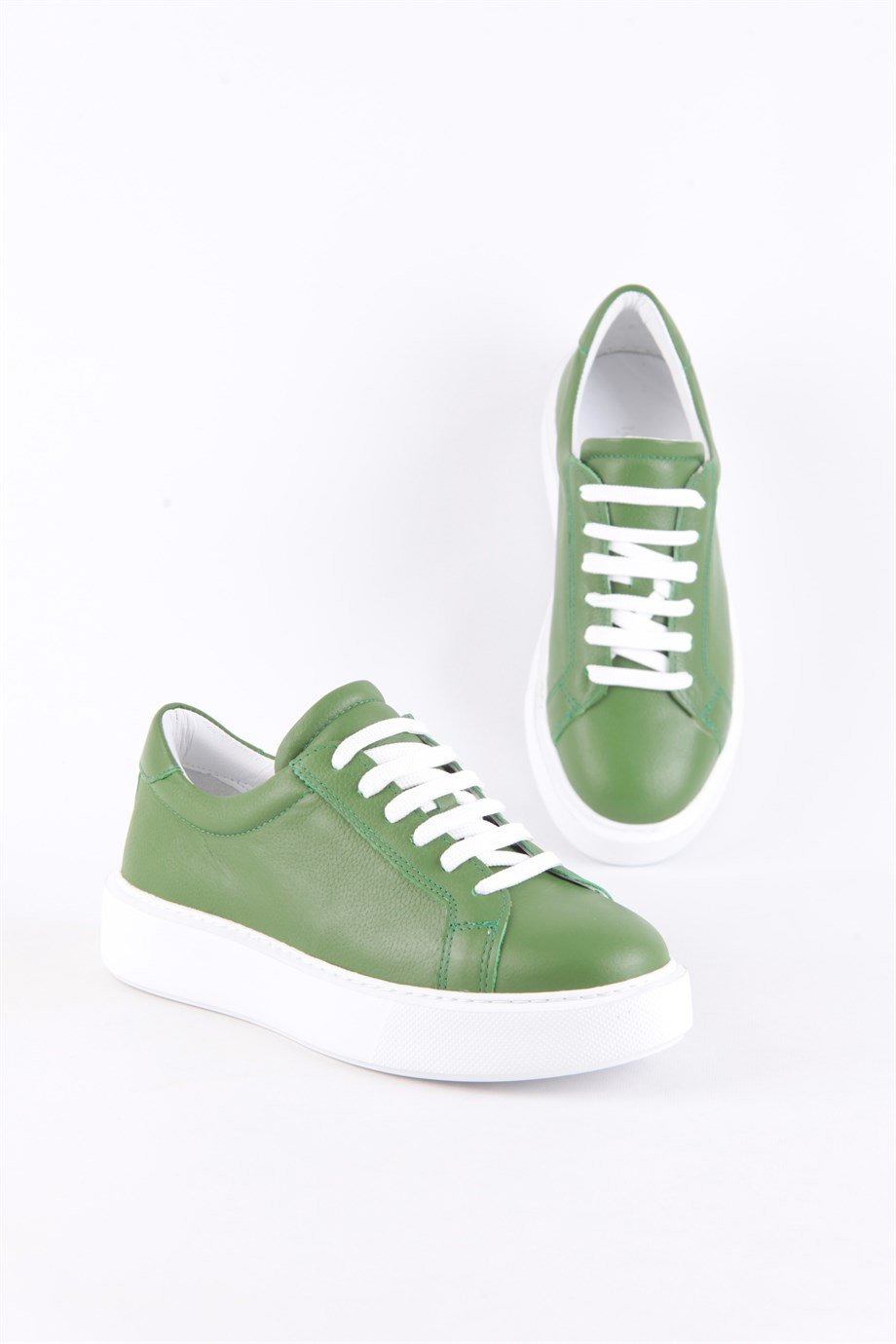 Julia Yeşil Floter Hakiki Deri Kadın Sneaker