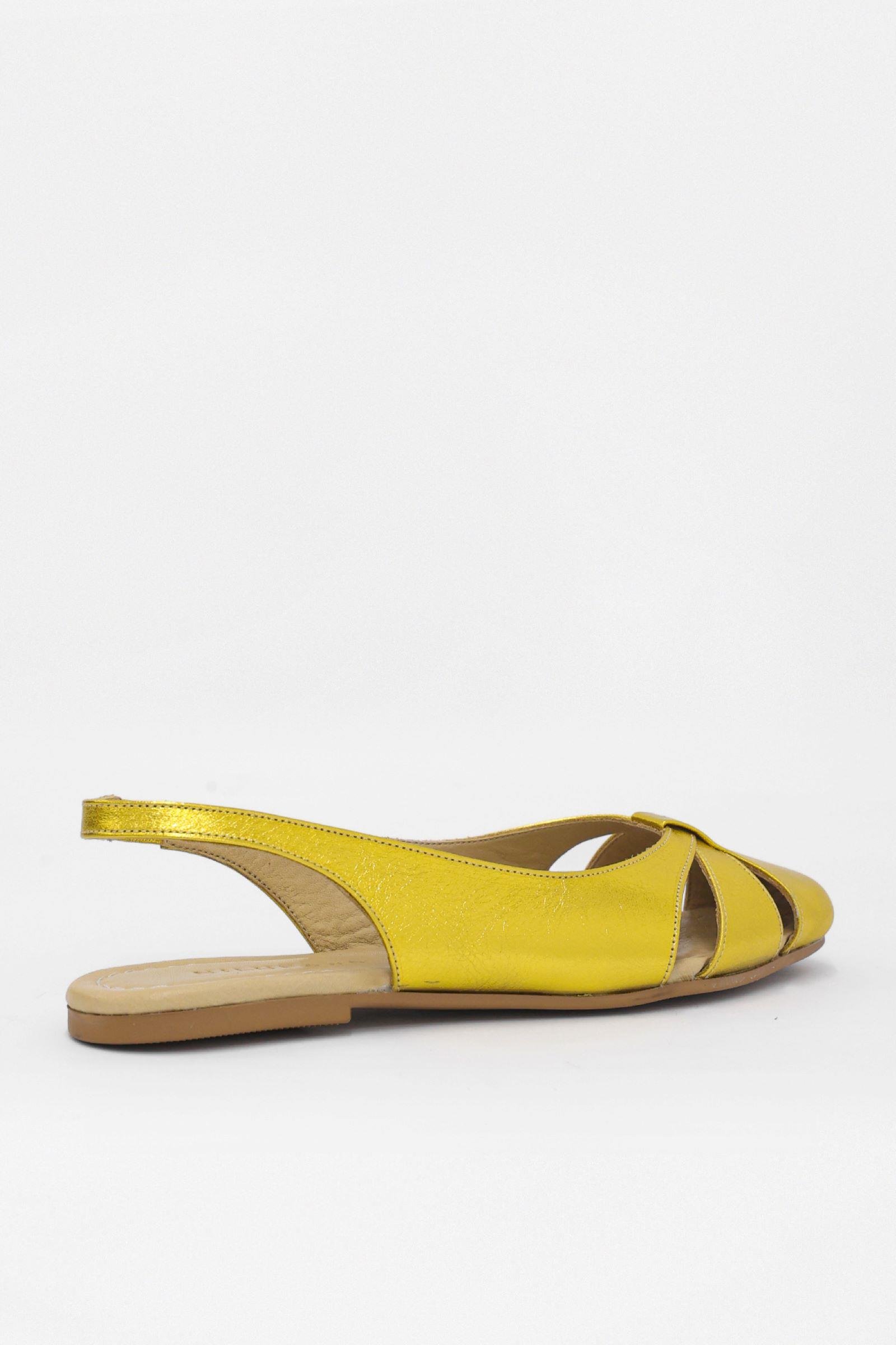 Katty Gold Hakiki Deri Kadın Babet