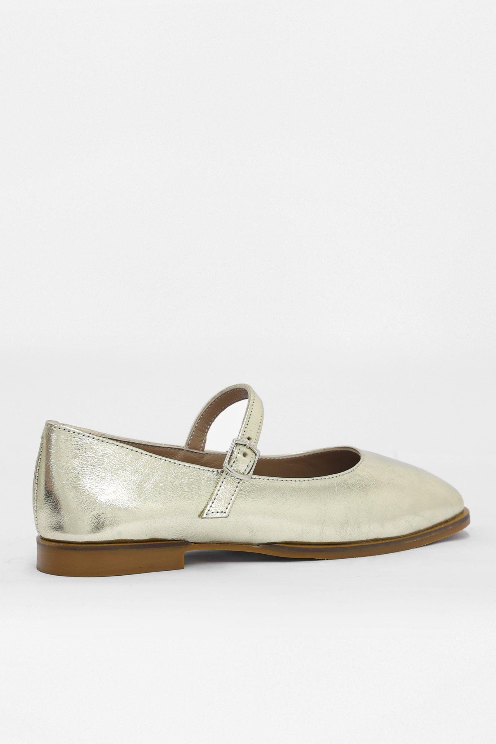 Kendely Gold Hakiki Deri Kadın Babet