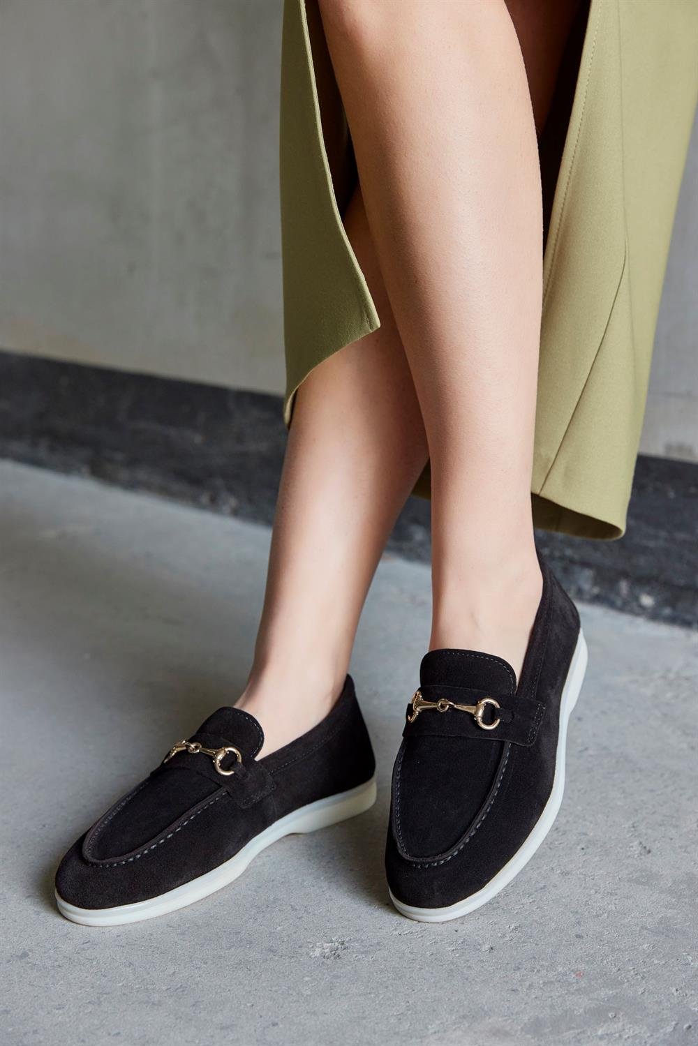 Лаура Черная Женская Повседневная Обувь из Натуральной Замши