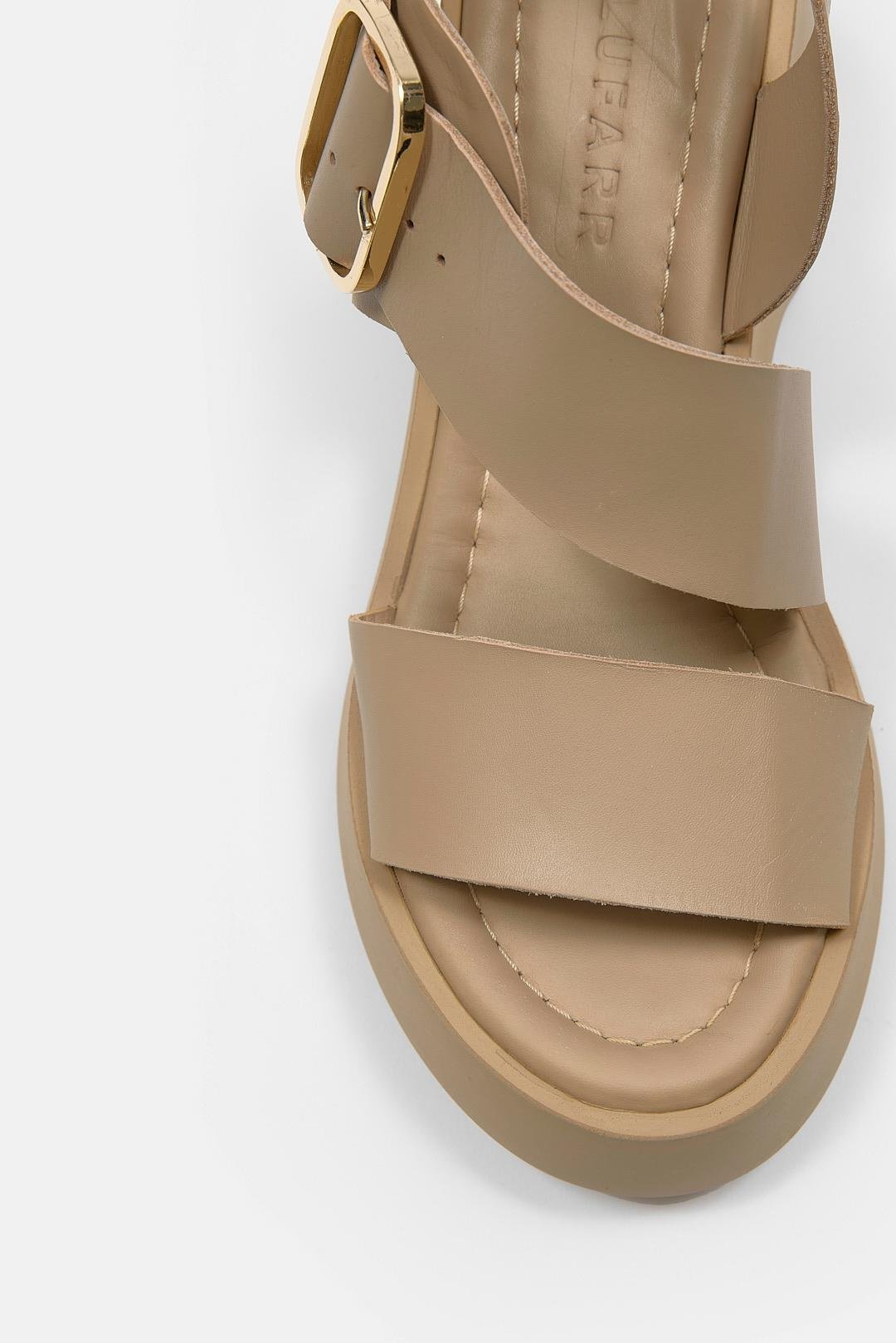 Leonie Nude Hakiki Deri Topuklu Sandalet