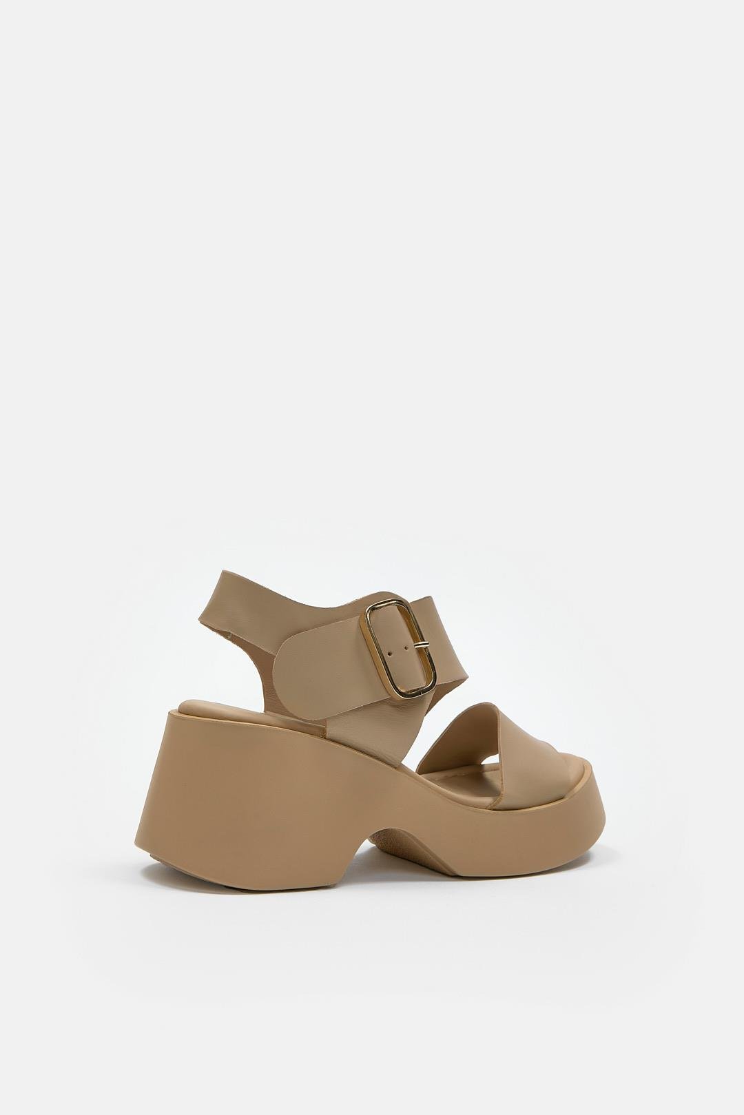 Leonie Nude Hakiki Deri Topuklu Sandalet
