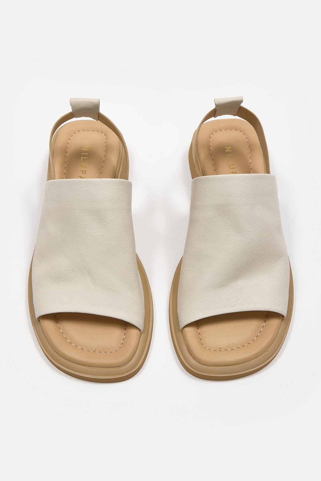 Leslie Bej Hakiki Deri Kadın Sandalet