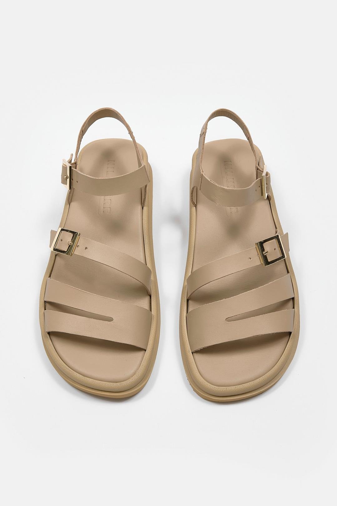 Licina Nude Hakiki Deri Kadın Sandalet