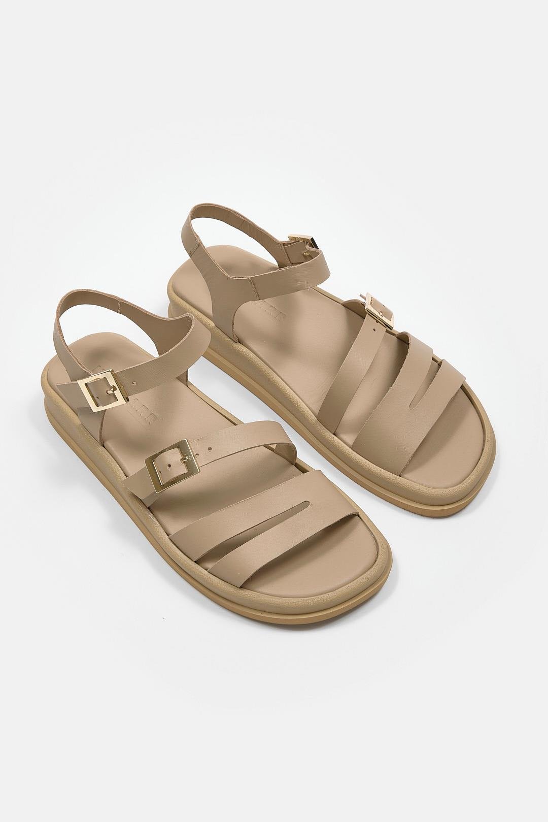 Licina Nude Hakiki Deri Kadın Sandalet