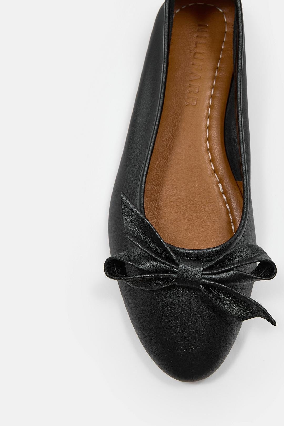 Liu Siyah Hakiki Deri Kadın Babet