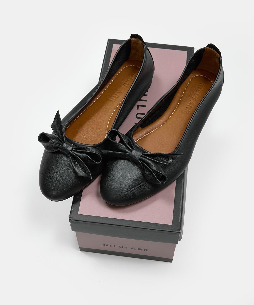 Liu Siyah Hakiki Deri Kadın Babet