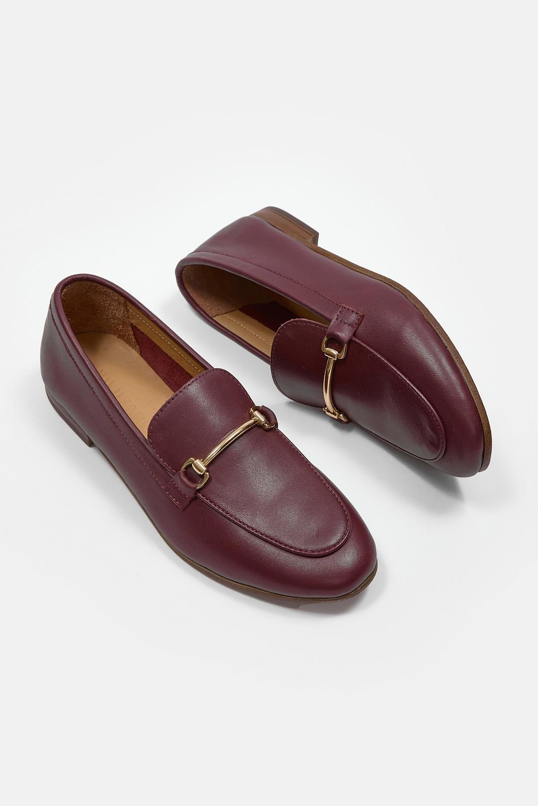 Livia Bordo Hakiki Deri Kadın Loafer