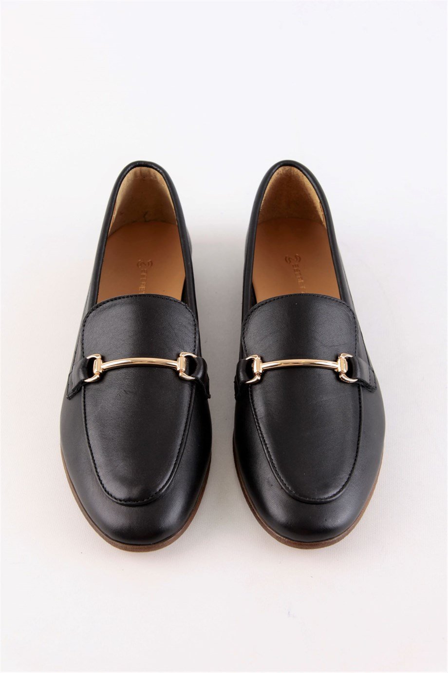 Livia Siyah Hakiki Deri Kadın Loafer