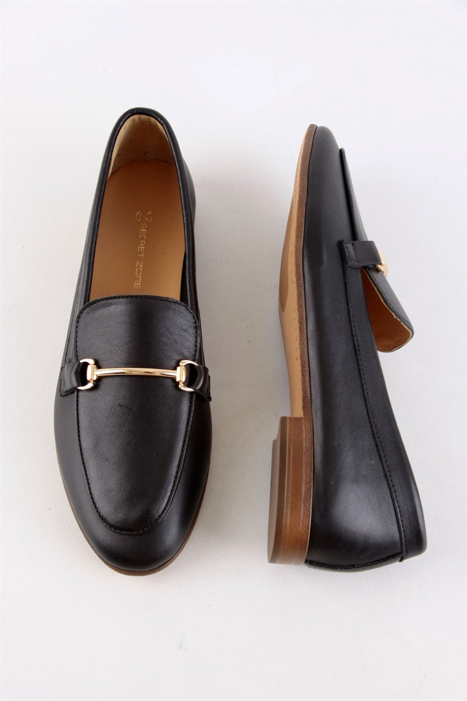 Livia Siyah Hakiki Deri Kadın Loafer