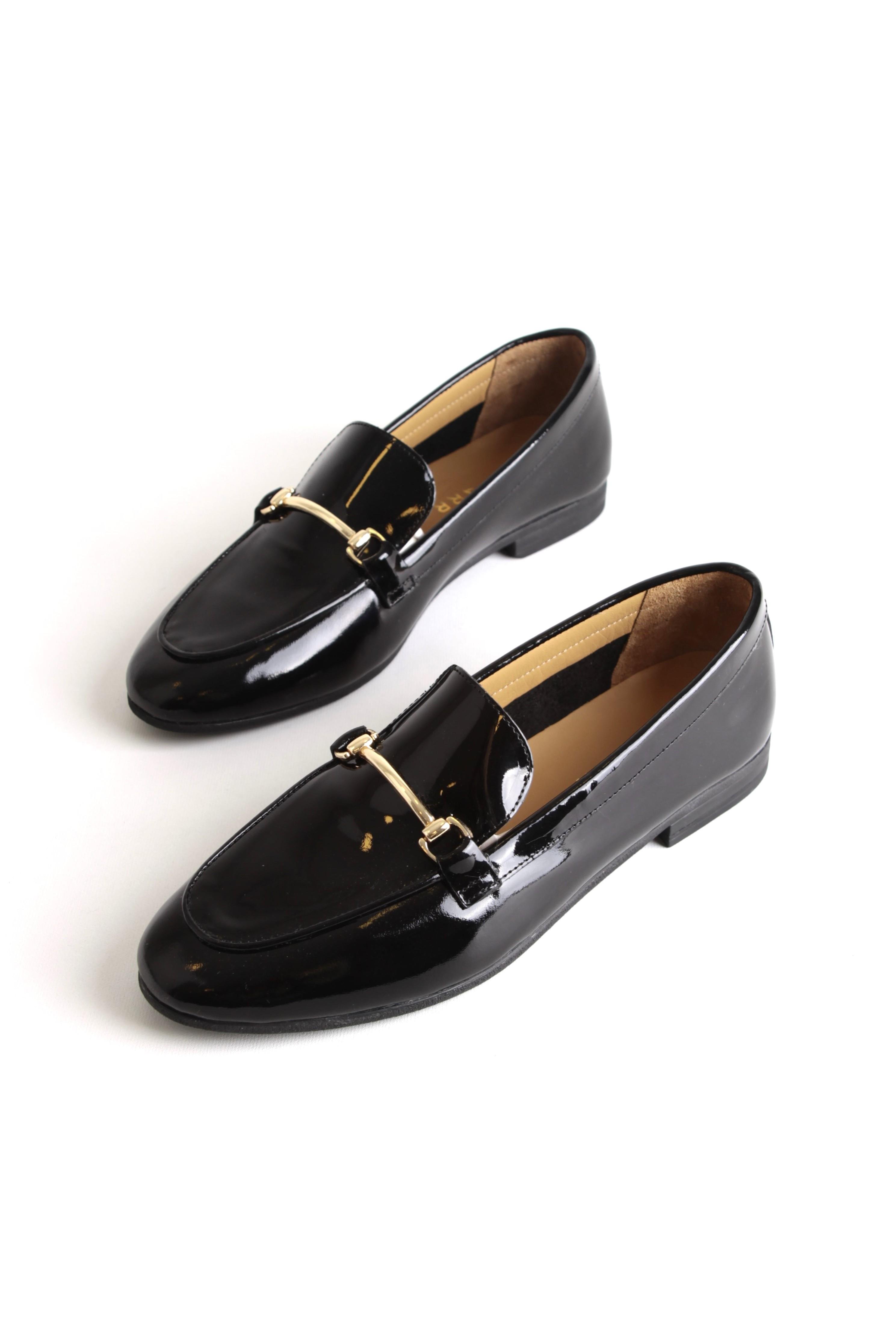 Livia Siyah Rugan Deri Kadın Loafer