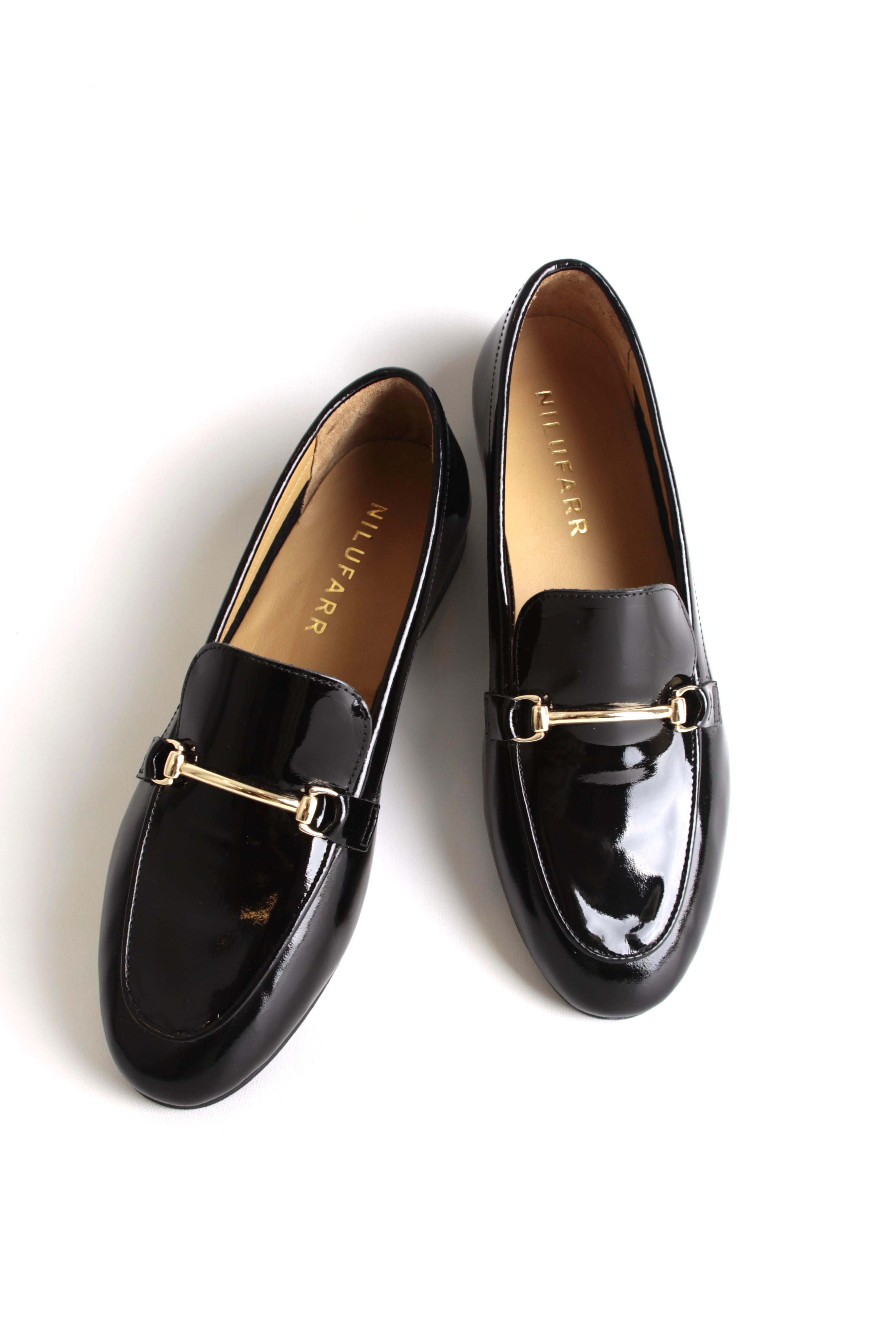 Livia Siyah Rugan Deri Kadın Loafer