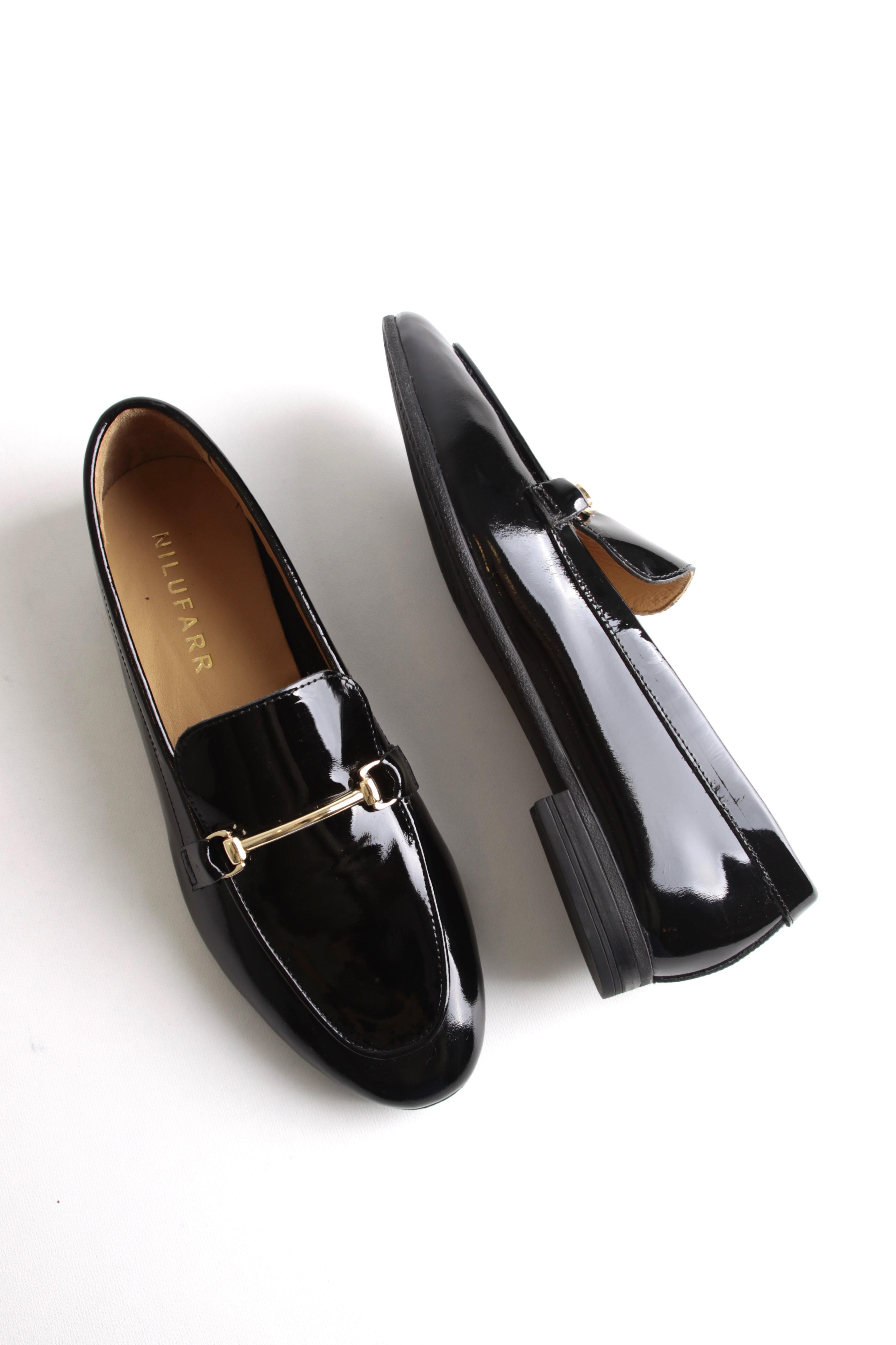 Livia Siyah Rugan Deri Kadın Loafer